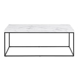 Wooden Coffee Table Rectangular in Marble Effect - Barossa