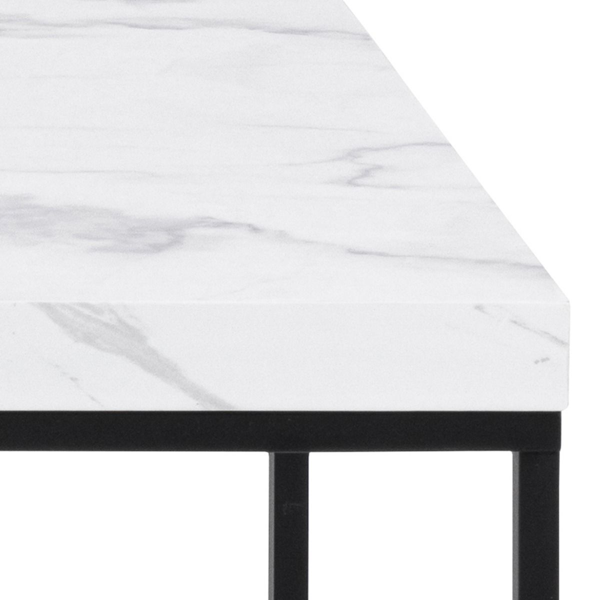 Wooden Coffee Table Rectangular in Marble Effect - Barossa