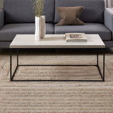 Wooden Coffee Table Rectangular in Marble Effect - Barossa