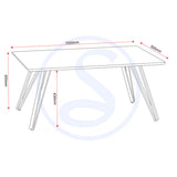 Wooden Coffee Table Rectangular - Marlow