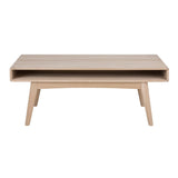 Wooden Coffee Table Rectangular With Open Shelf - Marte
