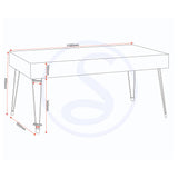 Wooden Coffee Table Rectangular - Troy