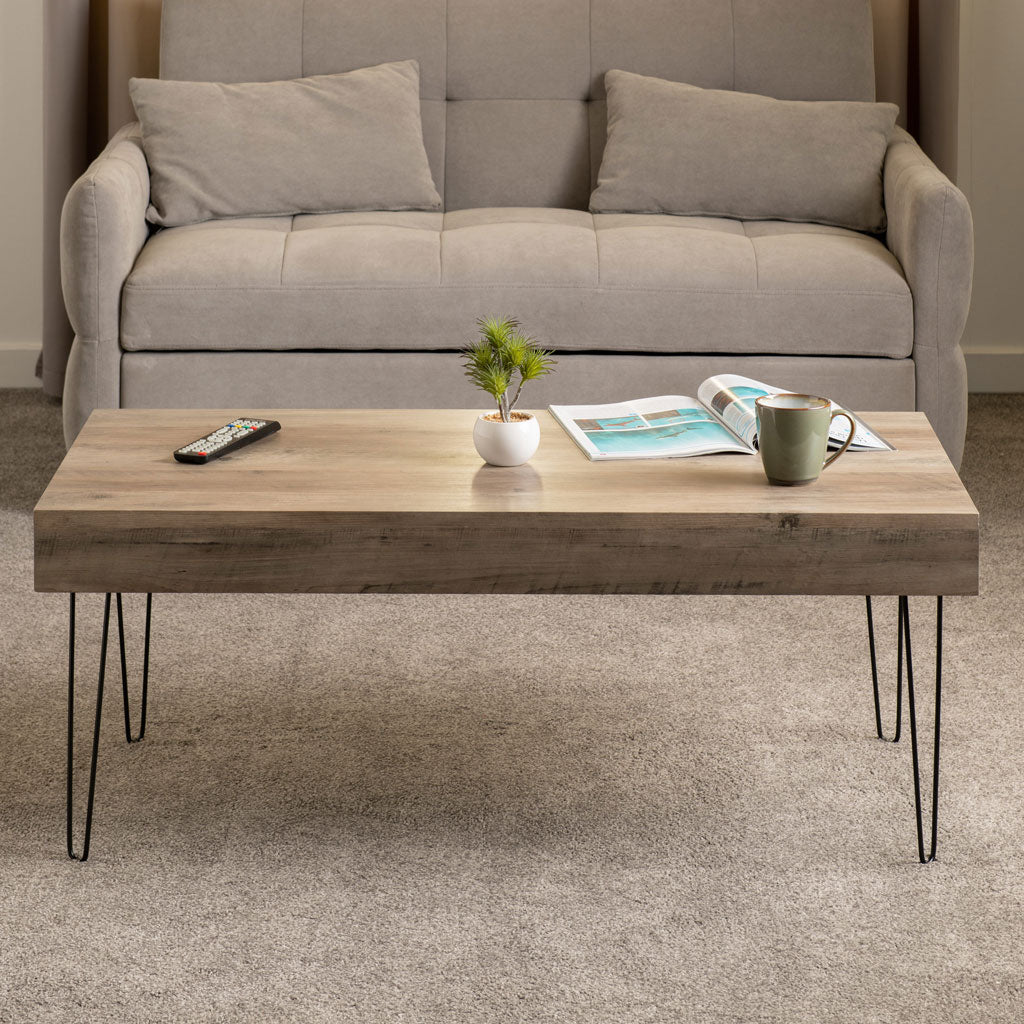 Wooden Coffee Table Rectangular - Troy