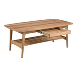 Wooden Coffee Table Rectangular With 1 Drawer - Emma