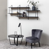 Wooden Coffee Table Round in Marble Effect - Amble