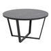 Wooden Coffee Table Round in Marble Effect - Amble
