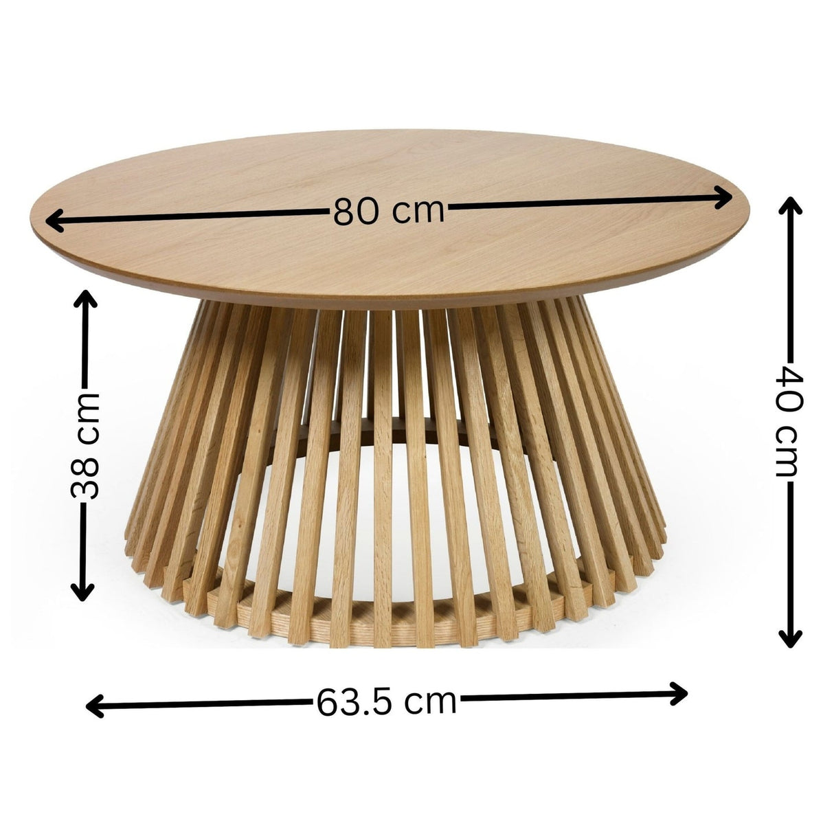 Wooden Coffee Table Round - Ollie