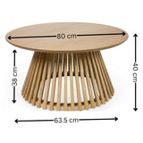 Wooden Coffee Table Round - Ollie