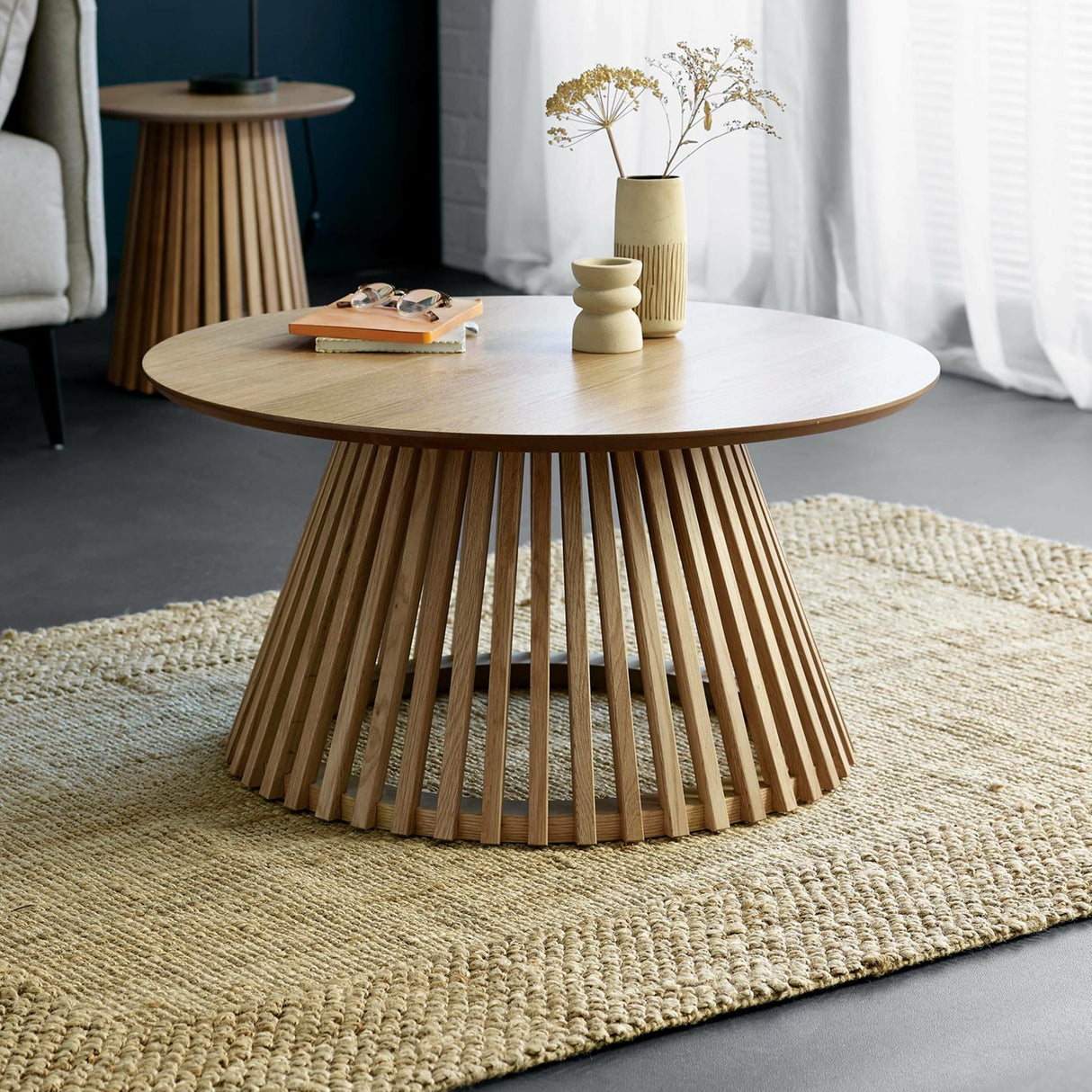 Wooden Coffee Table Round - Ollie