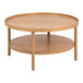 Wooden Coffee Table Round With Undershelf - Banbury