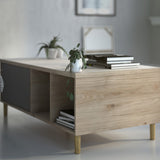 Wooden Coffee Table With Sliding Top in Jackson Hickory Oak - Rome