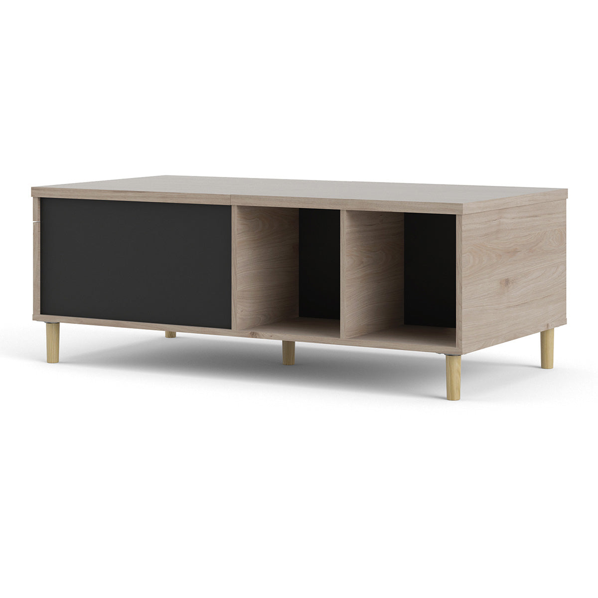 Wooden Coffee Table With Sliding Top in Jackson Hickory Oak - Rome
