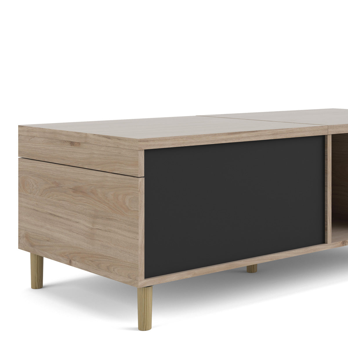 Wooden Coffee Table With Sliding Top in Jackson Hickory Oak - Rome