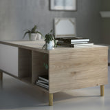 Wooden Coffee Table With Sliding Top in Jackson Hickory Oak - Rome