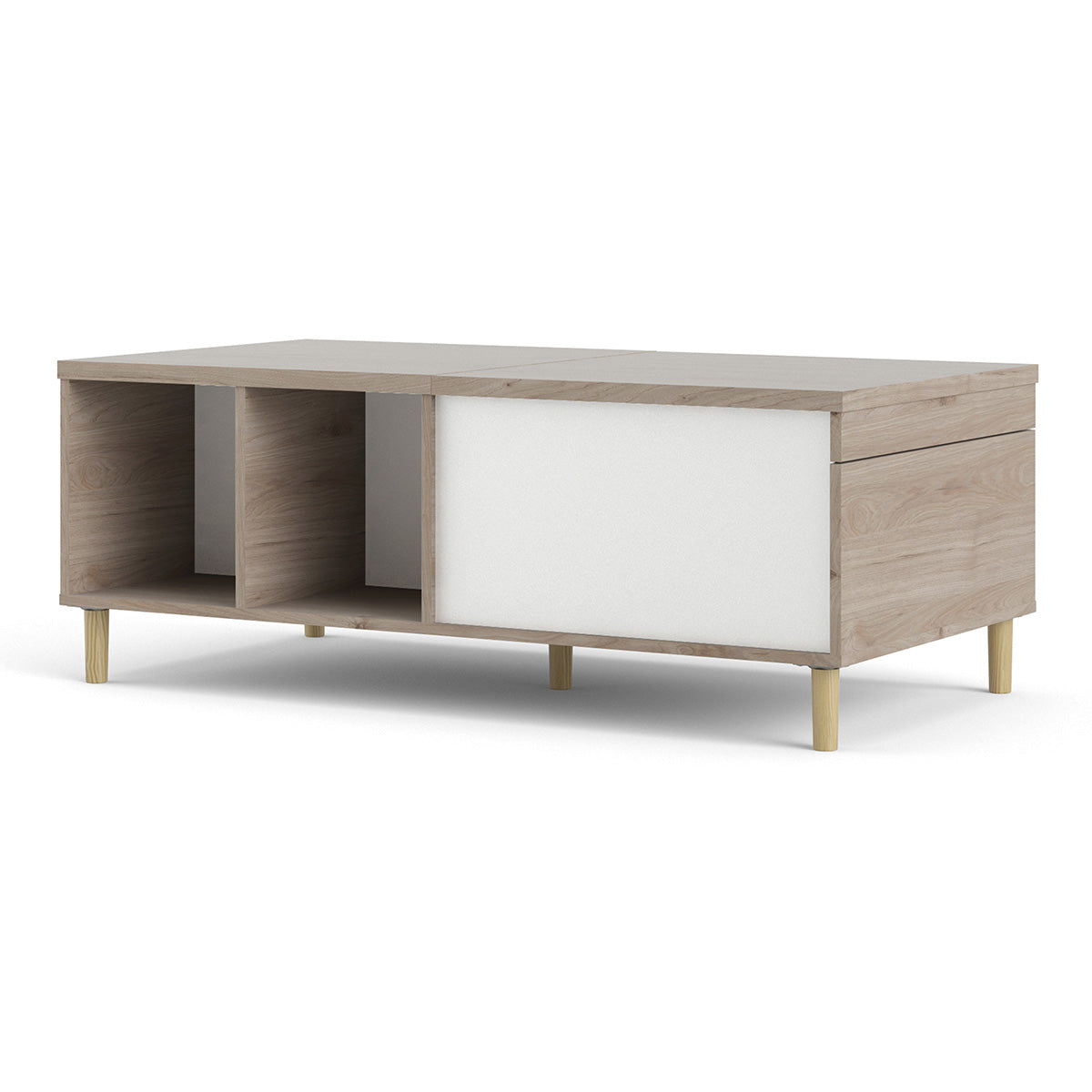 Wooden Coffee Table With Sliding Top in Jackson Hickory Oak - Rome