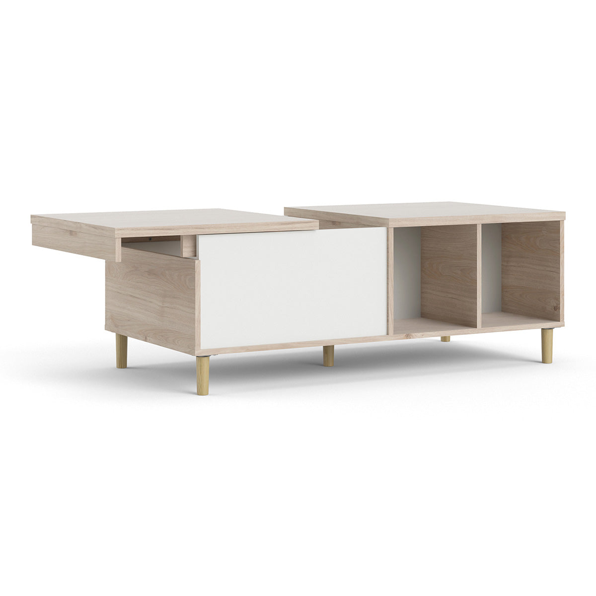 Wooden Coffee Table With Sliding Top in Jackson Hickory Oak - Rome