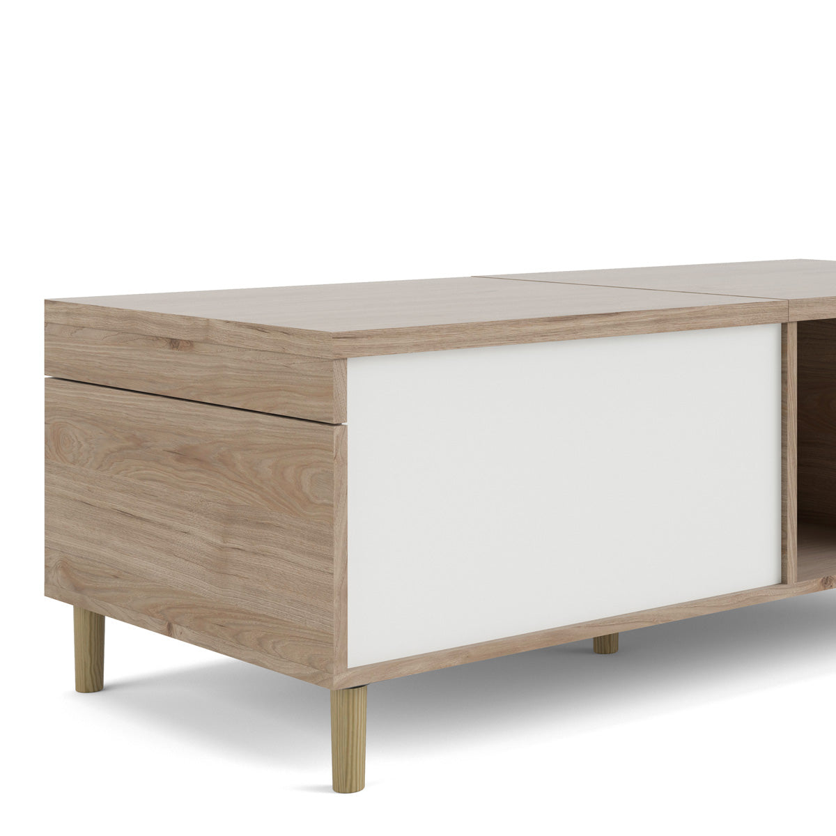 Wooden Coffee Table With Sliding Top in Jackson Hickory Oak - Rome