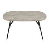 Wooden Coffee Table Square in Marble Effect - Caracas