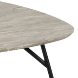 Wooden Coffee Table Square in Marble Effect - Caracas