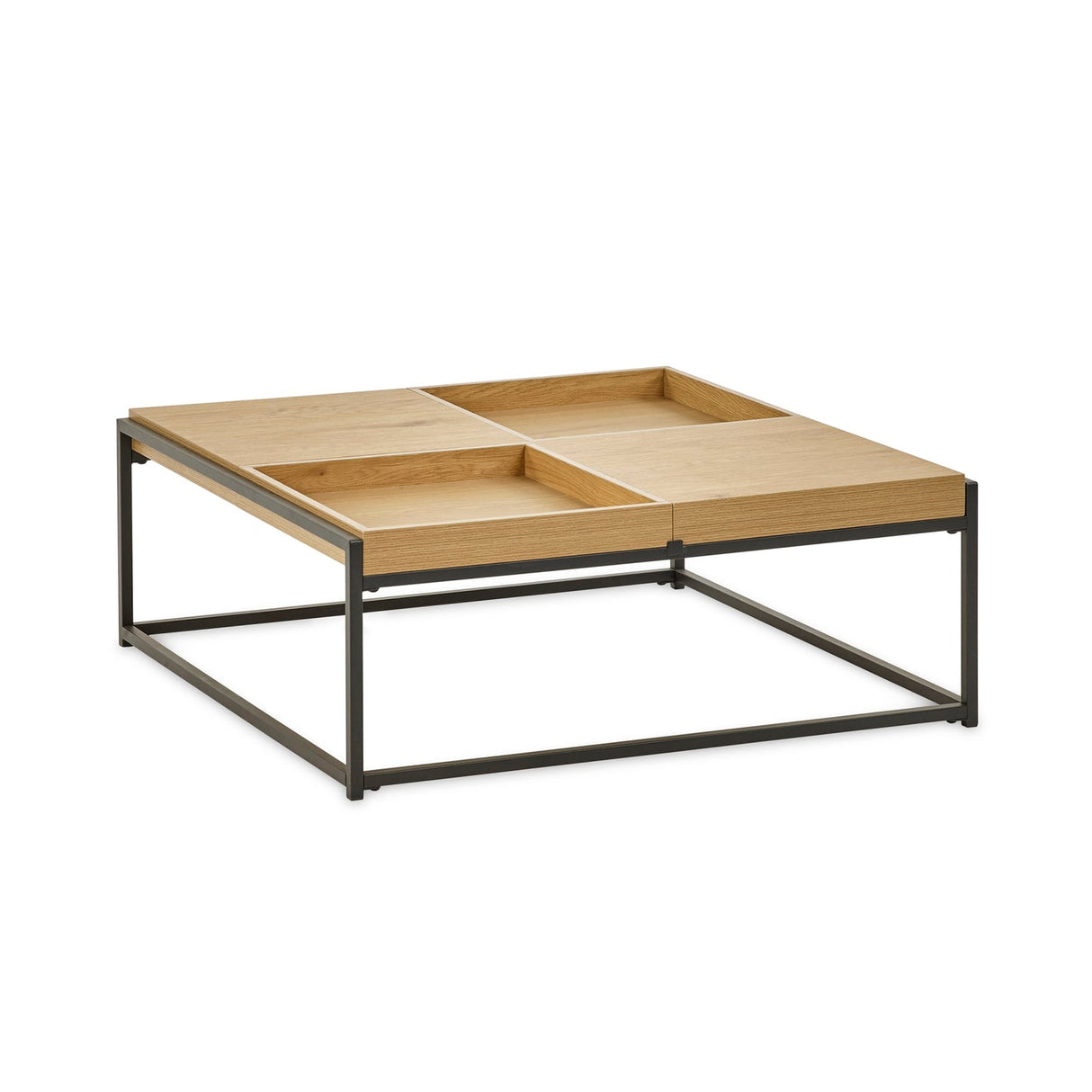 Wooden Coffee Table Square Tray - Ezra