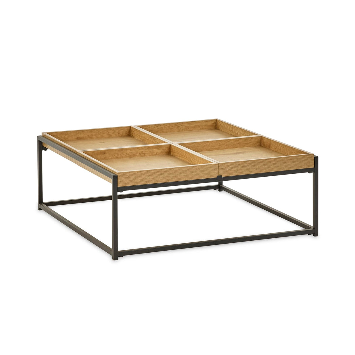 Wooden Coffee Table Square Tray - Ezra