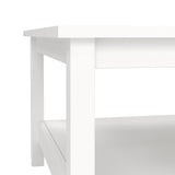 Wooden Coffee Table Square With Under Shelf - Madrid
