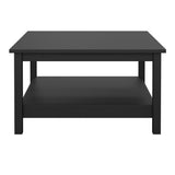 Wooden Coffee Table Square With Under Shelf - Madrid