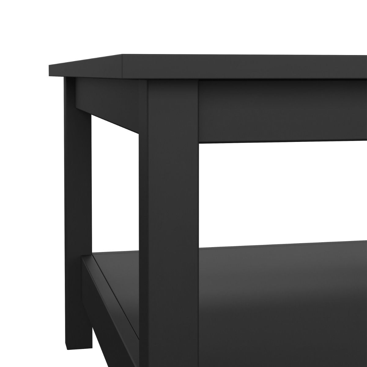 Wooden Coffee Table Square With Under Shelf - Madrid