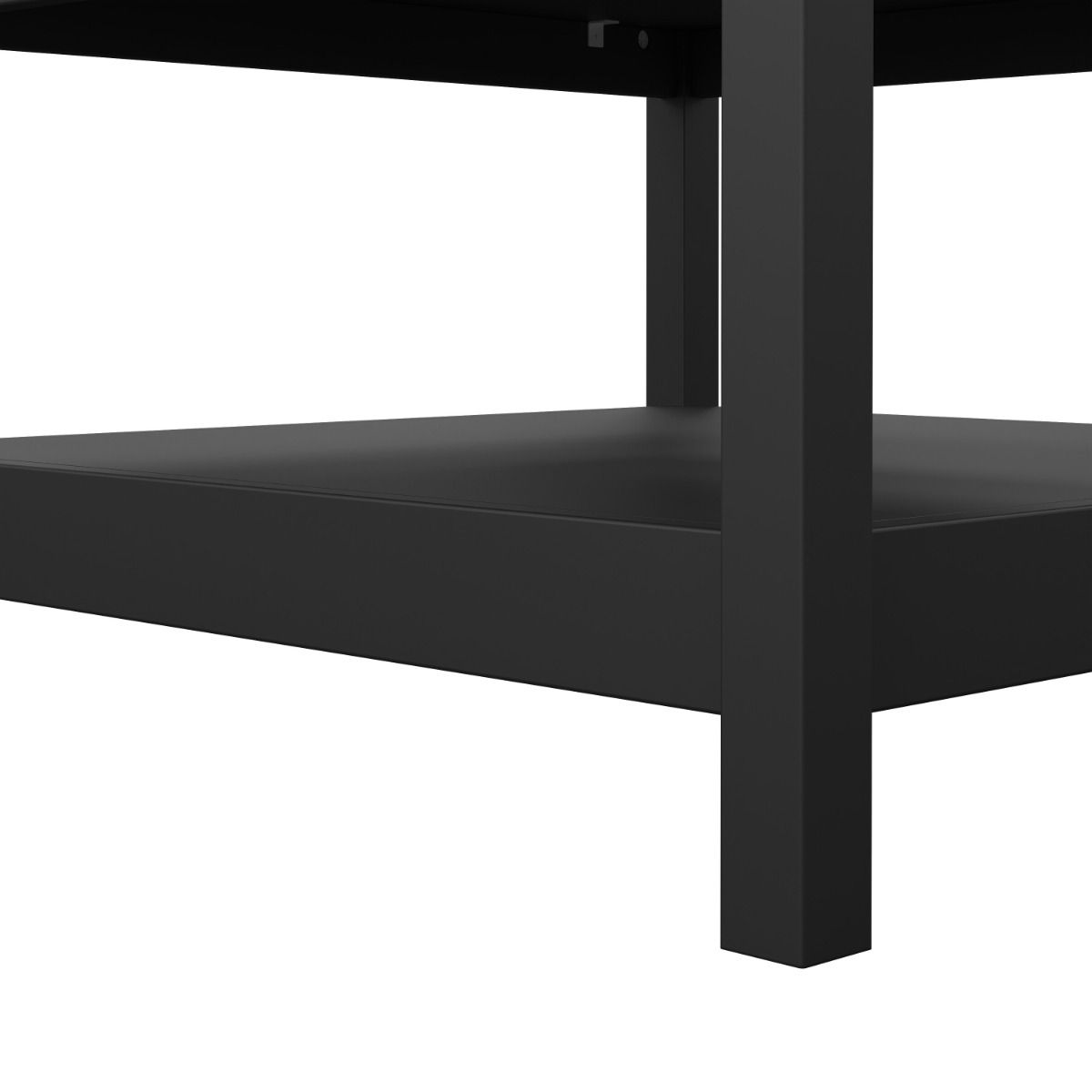 Wooden Coffee Table Square With Under Shelf - Madrid