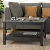 Wooden Coffee Table Square With Under Shelf - Madrid