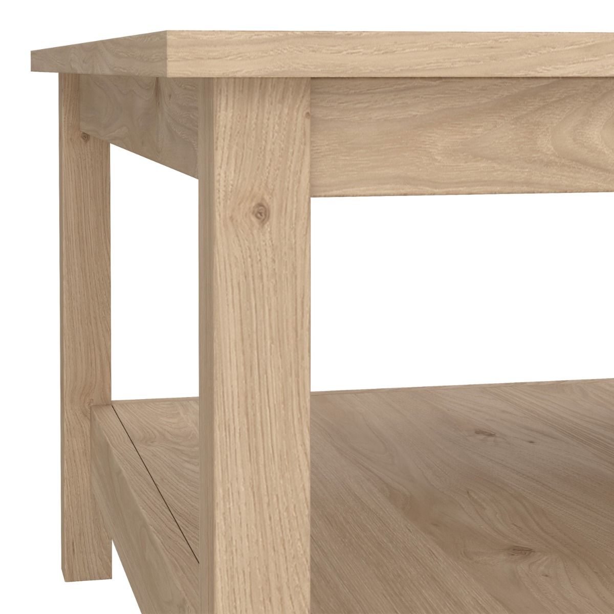 Wooden Coffee Table Square With Under Shelf - Madrid