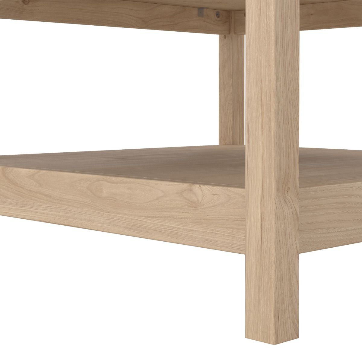 Wooden Coffee Table Square With Under Shelf - Madrid