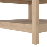 Wooden Coffee Table Square With Under Shelf - Madrid