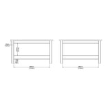 Wooden Coffee Table Square With Under Shelf - Madrid