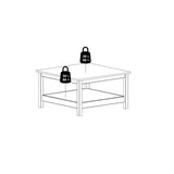 Wooden Coffee Table Square With Under Shelf - Madrid