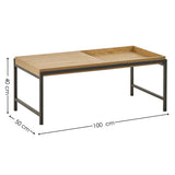 Wooden Coffee Table With Storage Tray - Reuben