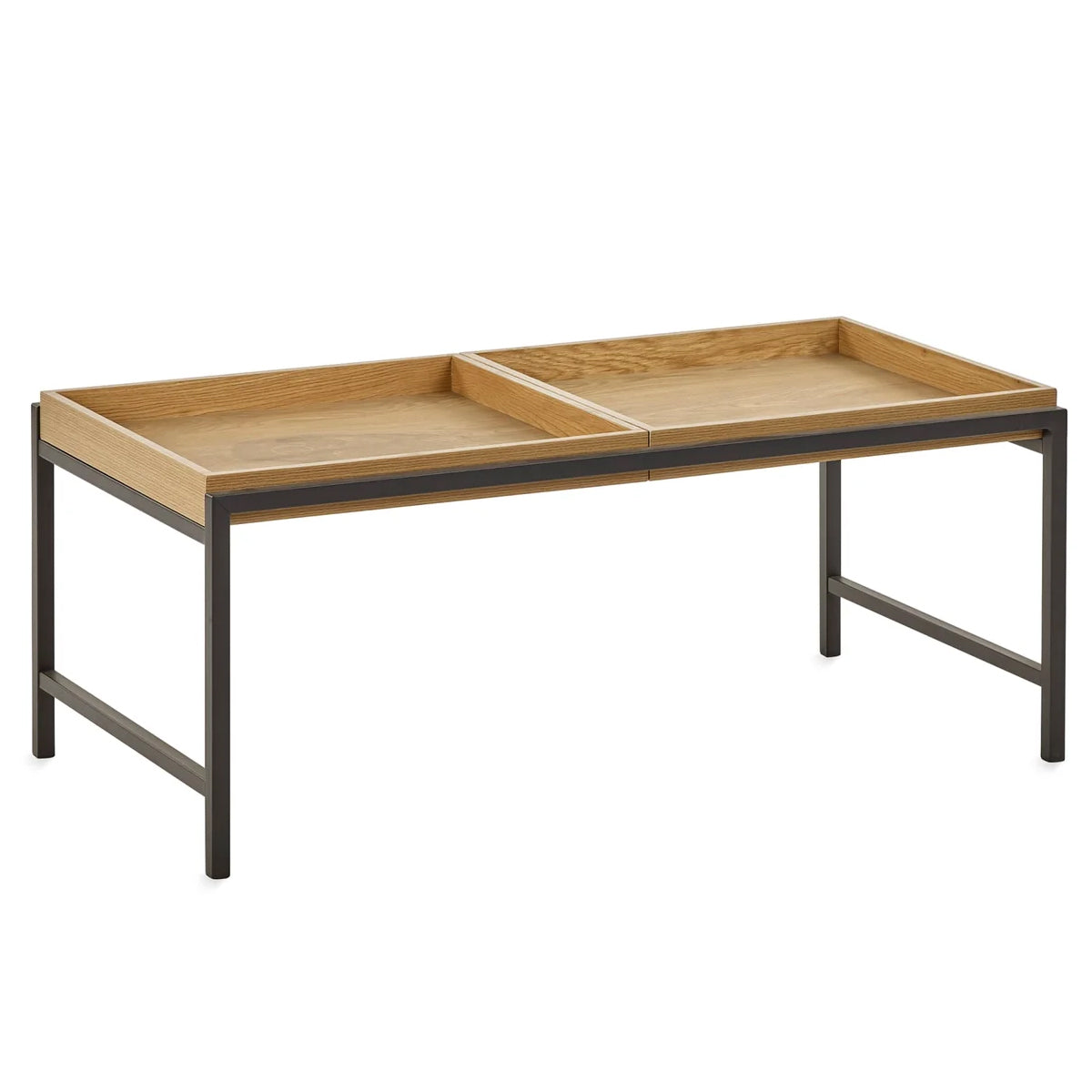 Wooden Coffee Table With Storage Tray - Reuben