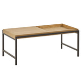 Wooden Coffee Table With Storage Tray - Reuben