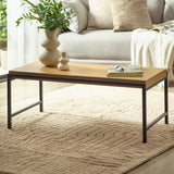 Wooden Coffee Table With Storage Tray - Reuben