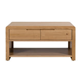 Wooden Coffee Table With 1 Drawer - Curve