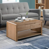 Wooden Coffee Table With 1 Drawer - Curve