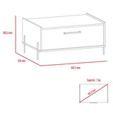 Wooden Coffee Table With 1 Flap Door - Harvard