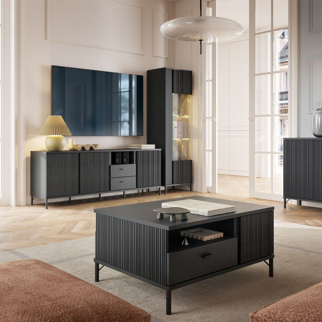 Wooden Coffee Table With 2 Doors And 1 Drawer - Lusaka