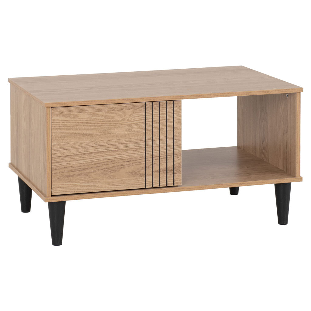 Wooden Coffee Table With 2 Doors - Tessa