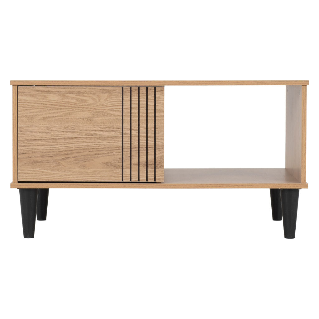 Wooden Coffee Table With 2 Doors - Tessa