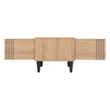 Wooden Coffee Table With 2 Doors - Tessa