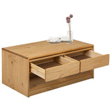 Wooden Coffee Table With 2 Drawers And 1 Shelf - Sauda
