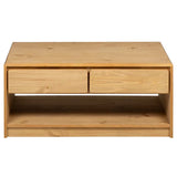 Wooden Coffee Table With 2 Drawers And 1 Shelf - Sauda