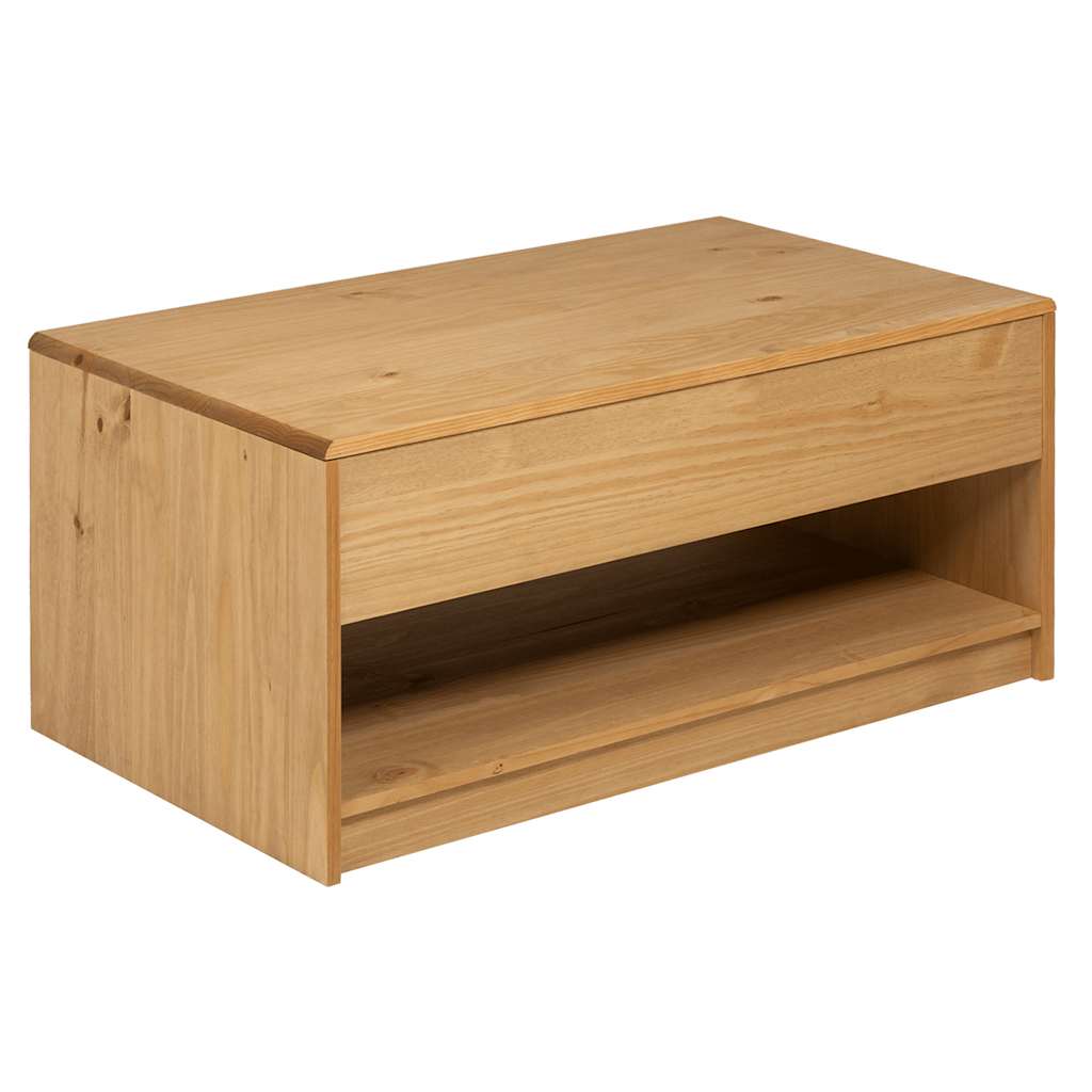 Wooden Coffee Table With 2 Drawers And 1 Shelf - Sauda