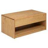 Wooden Coffee Table With 2 Drawers And 1 Shelf - Sauda